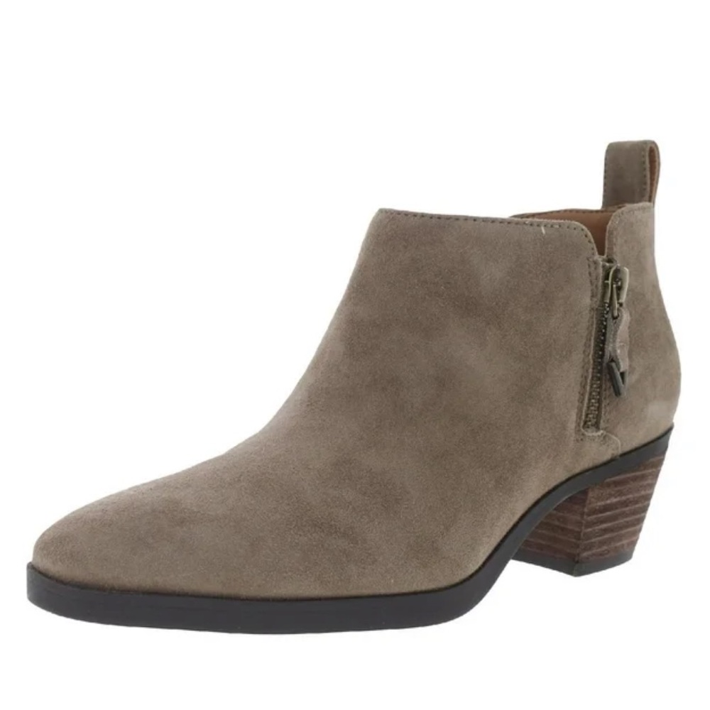 NEW $170 VIONIC Cecily Suede Low Ankle waterproof boot women size 6 stone